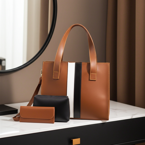 Morocco 3Pcs Shoulder Bag Brown