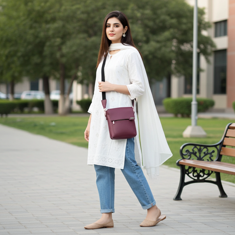 QUEST Cross Body Maroon