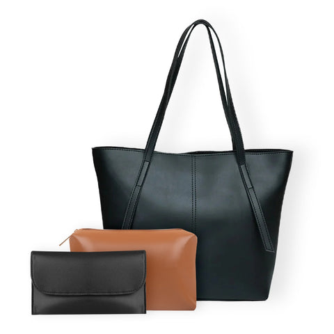 Nova Tote Black 3pc Bag