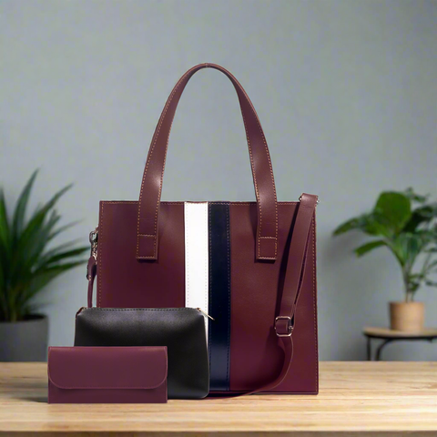 Morocco 3Pcs Shoulder bag Maroon