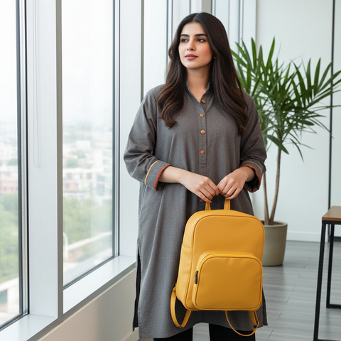 Mustard Yellow Backpack