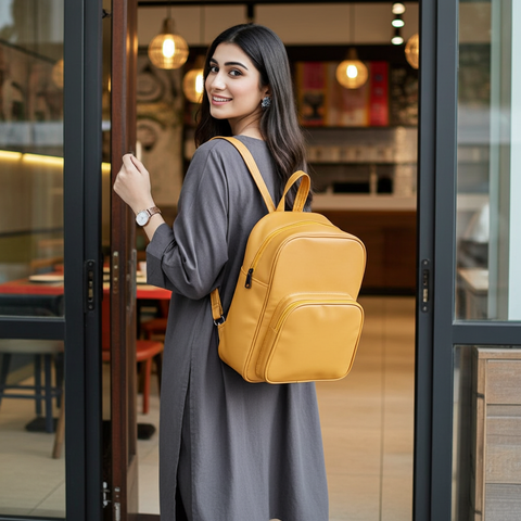 Mustard Yellow Backpack