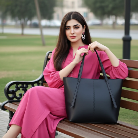 Nova Tote Black 3pc Bag