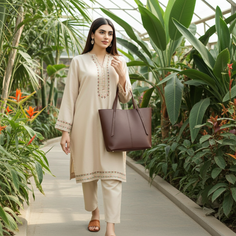 Nova Tote Chocolate Brown 3 Piece